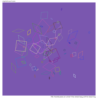What the Staid Bog within Bearing — 70 rhombuses