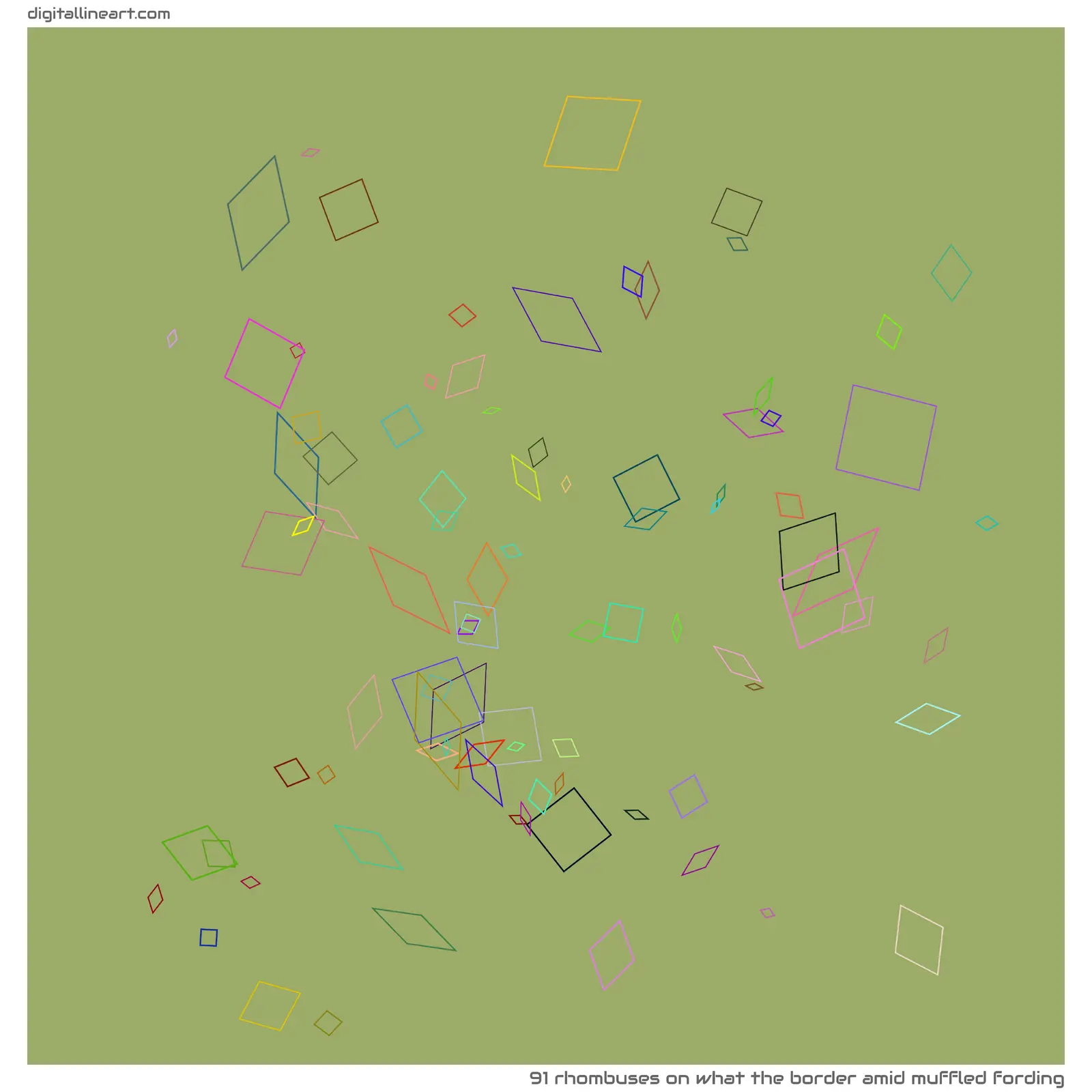 What the Border amid Muffled Fording — 91 rhombuses