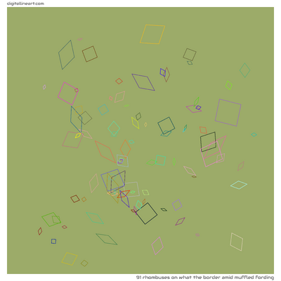 What the Border amid Muffled Fording — 91 rhombuses