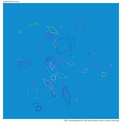 The Well-worn Acre unto Carving — 52 rhombuses