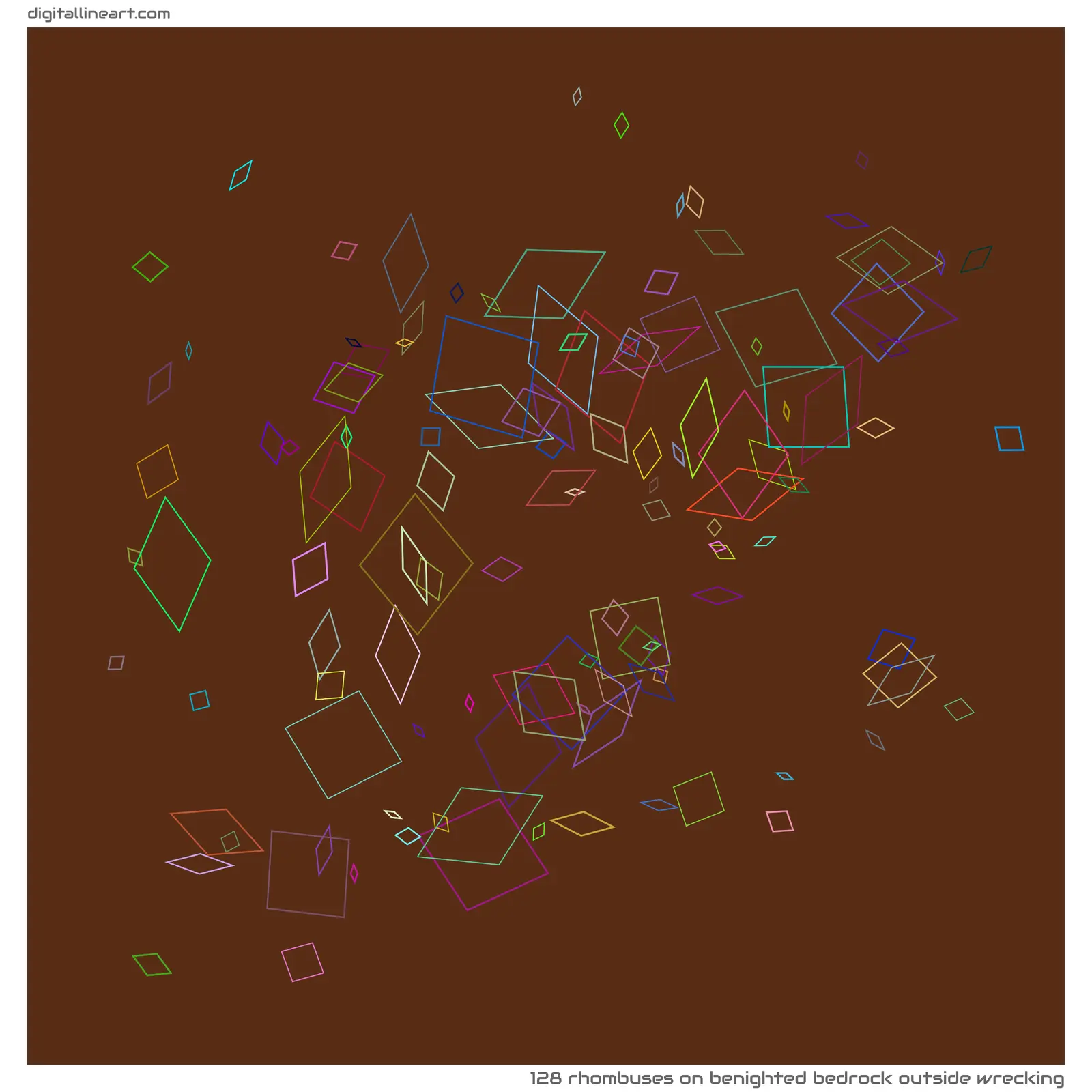 Benighted Bedrock outside Wrecking — 128 rhombuses