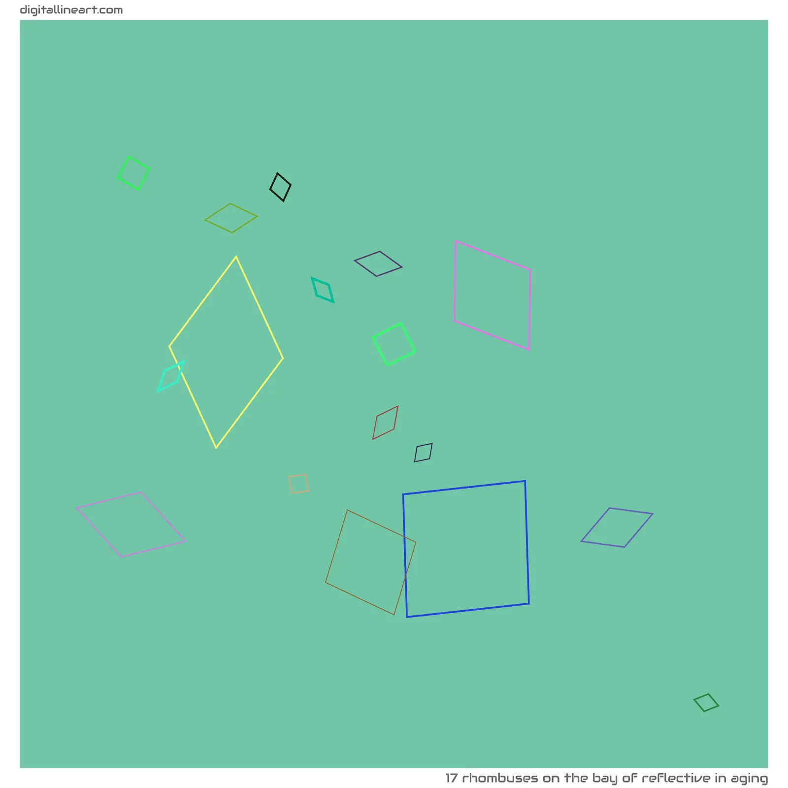 The Bay of Reflective in Aging — 17 rhombuses