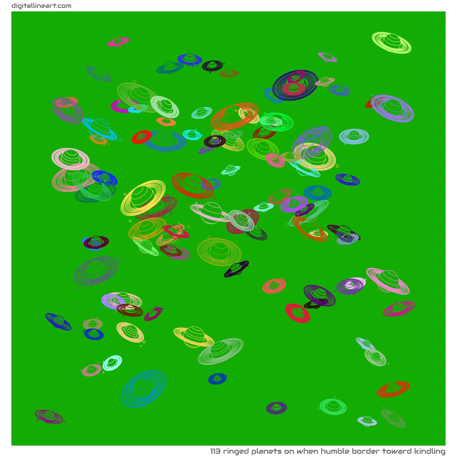 When Humble Border toward Kindling — 113 ringed planets