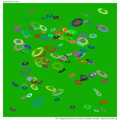 When Humble Border toward Kindling — 113 ringed planets