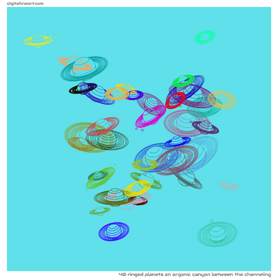 Organic Canyon between the Channeling — 40 ringed planets