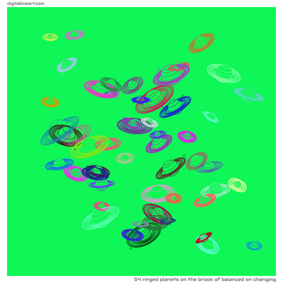 The Brook of Balanced on Changing — 54 ringed planets