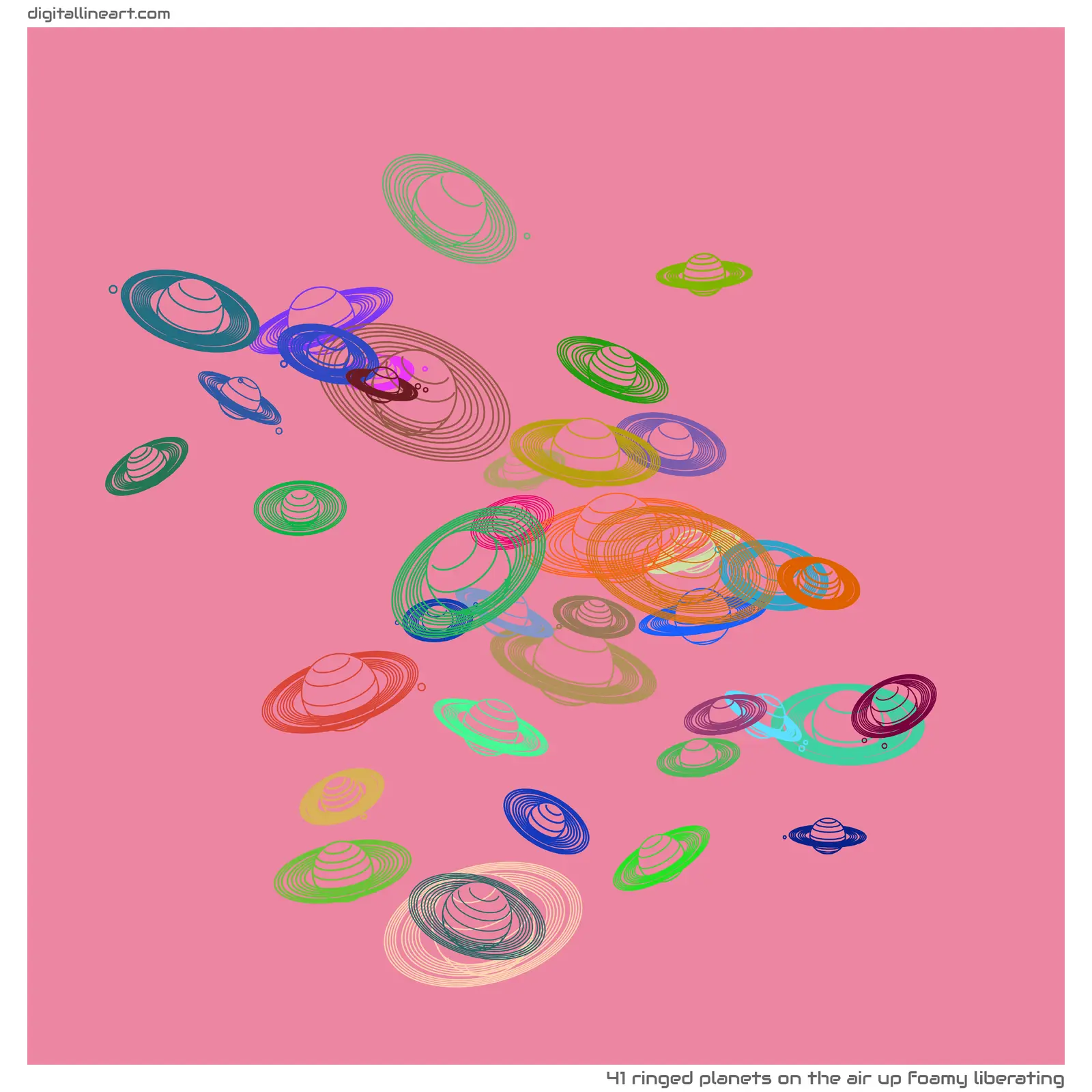 The Air up Foamy Liberating — 41 ringed planets