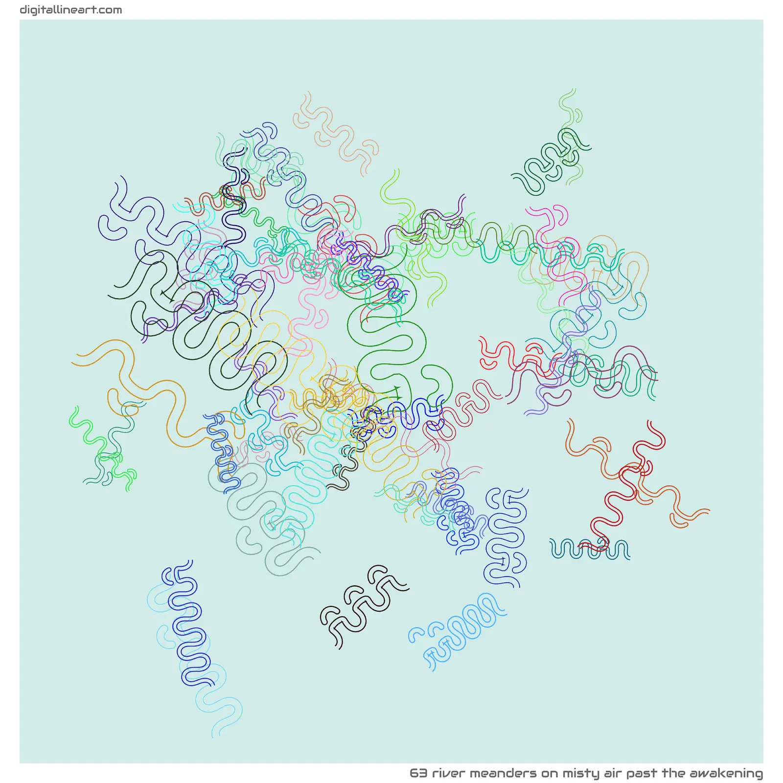 Misty Air past the Awakening — 63 river meanders