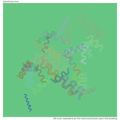 The Textured Brook upon the Kindling — 29 river meanders