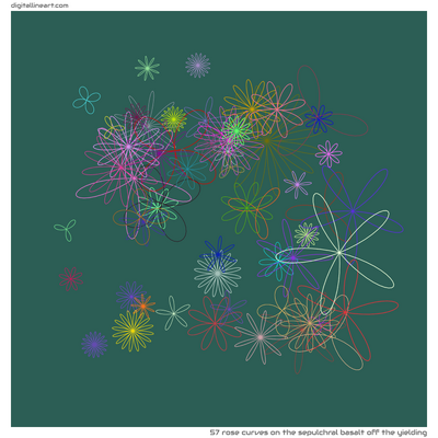 The Sepulchral Basalt off the Yielding — 57 rose curves