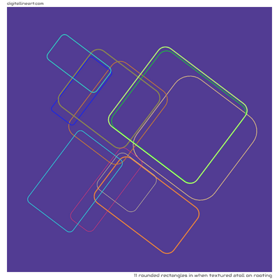 11 Rounded Rectangles in When Textured Atoll on Rooting