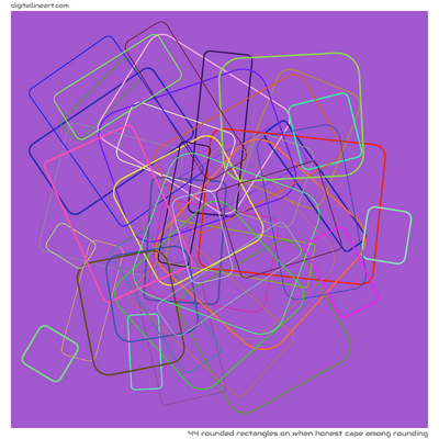 44 Rounded Rectangles in When Honest Cape among Rounding