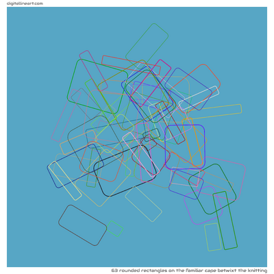 The Familiar Cape betwixt the Knitting — 63 rounded rectangles