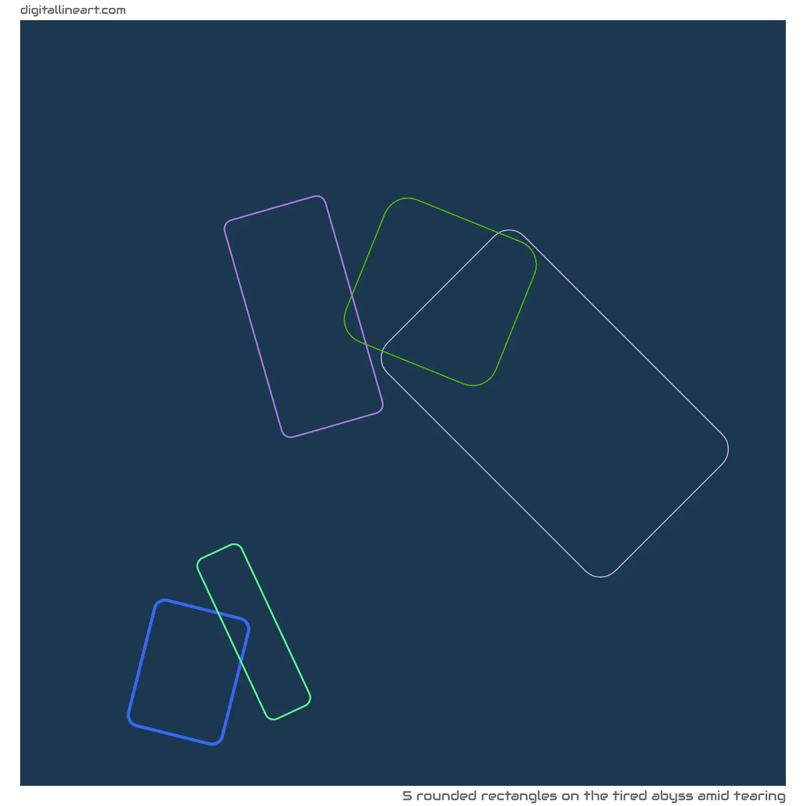 The Tired Abyss amid Tearing — 5 rounded rectangles