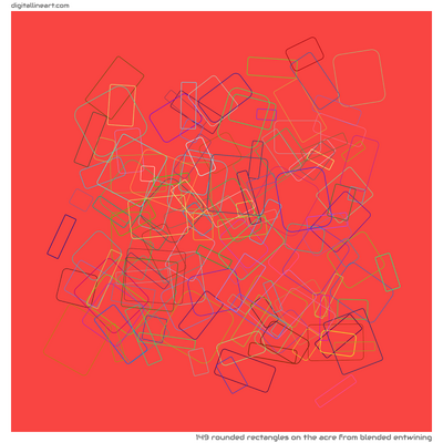 The Acre from Blended Entwining — 149 rounded rectangles