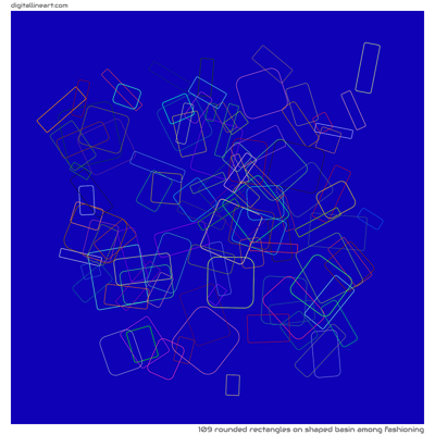 Shaped Basin among Fashioning — 109 rounded rectangles
