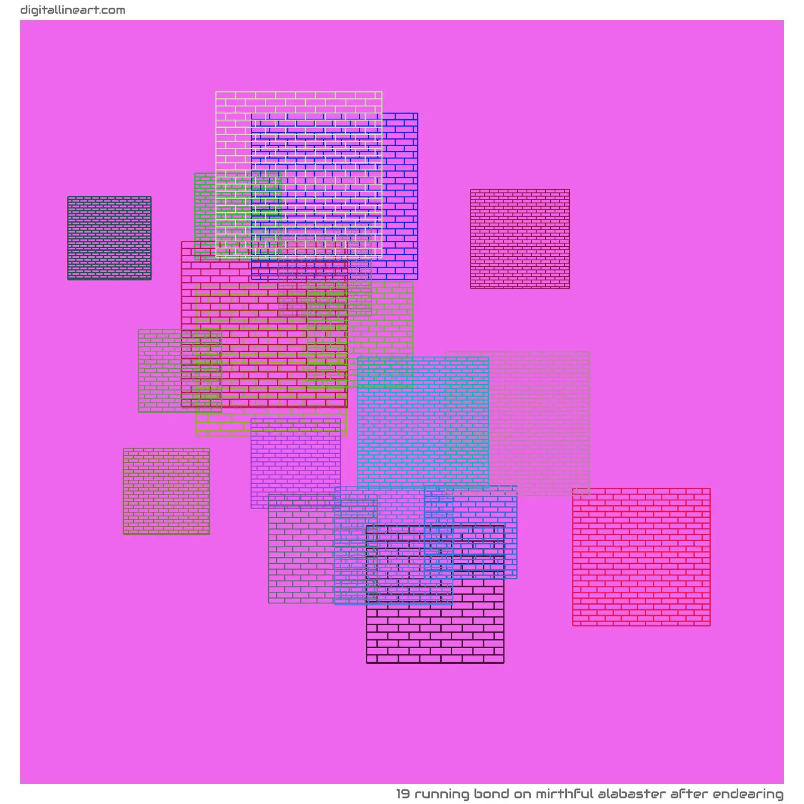 Mirthful Alabaster after Endearing — Running Bond, 19 elements