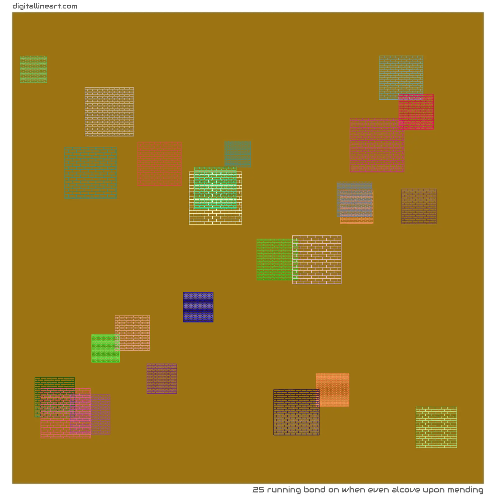 When Even Alcove upon Mending — Running Bond, 25 elements