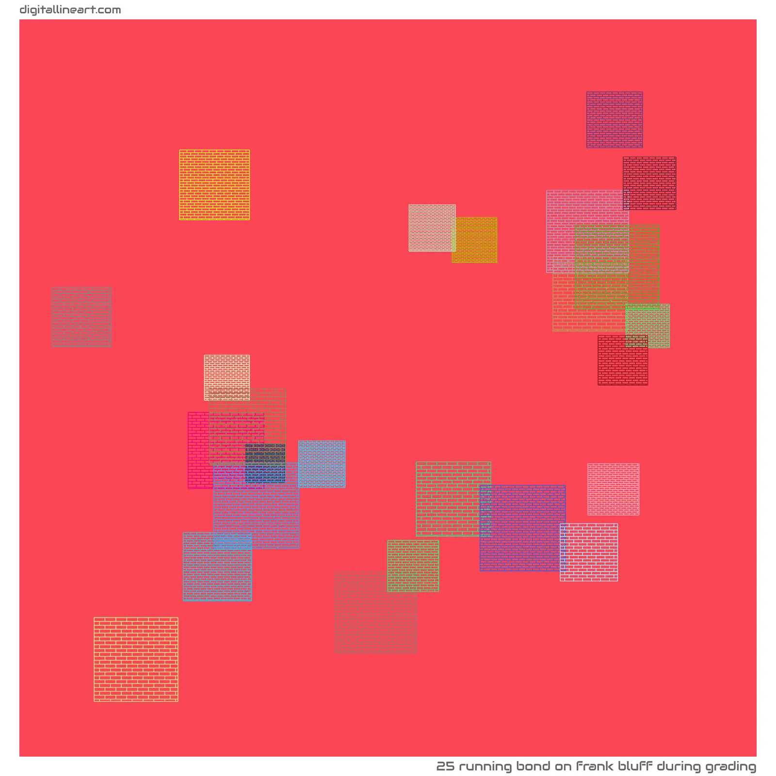 Frank Bluff During Grading — Running Bond, 25 elements