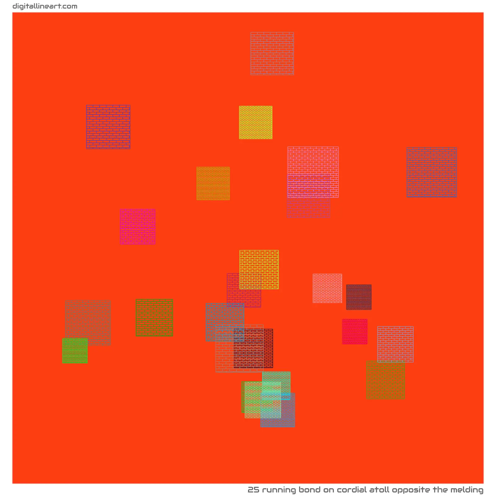Cordial Atoll opposite the Melding — Running Bond, 25 elements