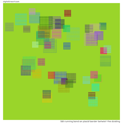 Placid Border betwixt the Dividing — Running Bond, 50 elements