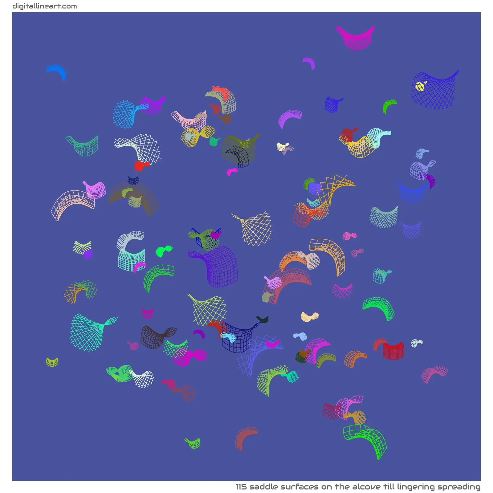 The Alcove till Lingering Spreading — 115 saddle surfaces