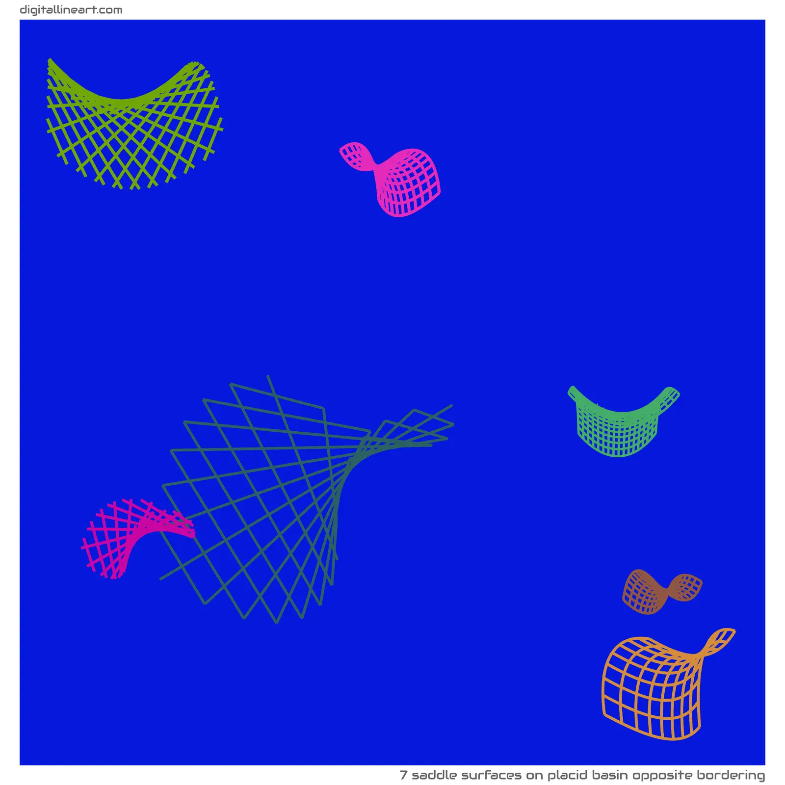 Placid Basin opposite Bordering — 7 saddle surfaces
