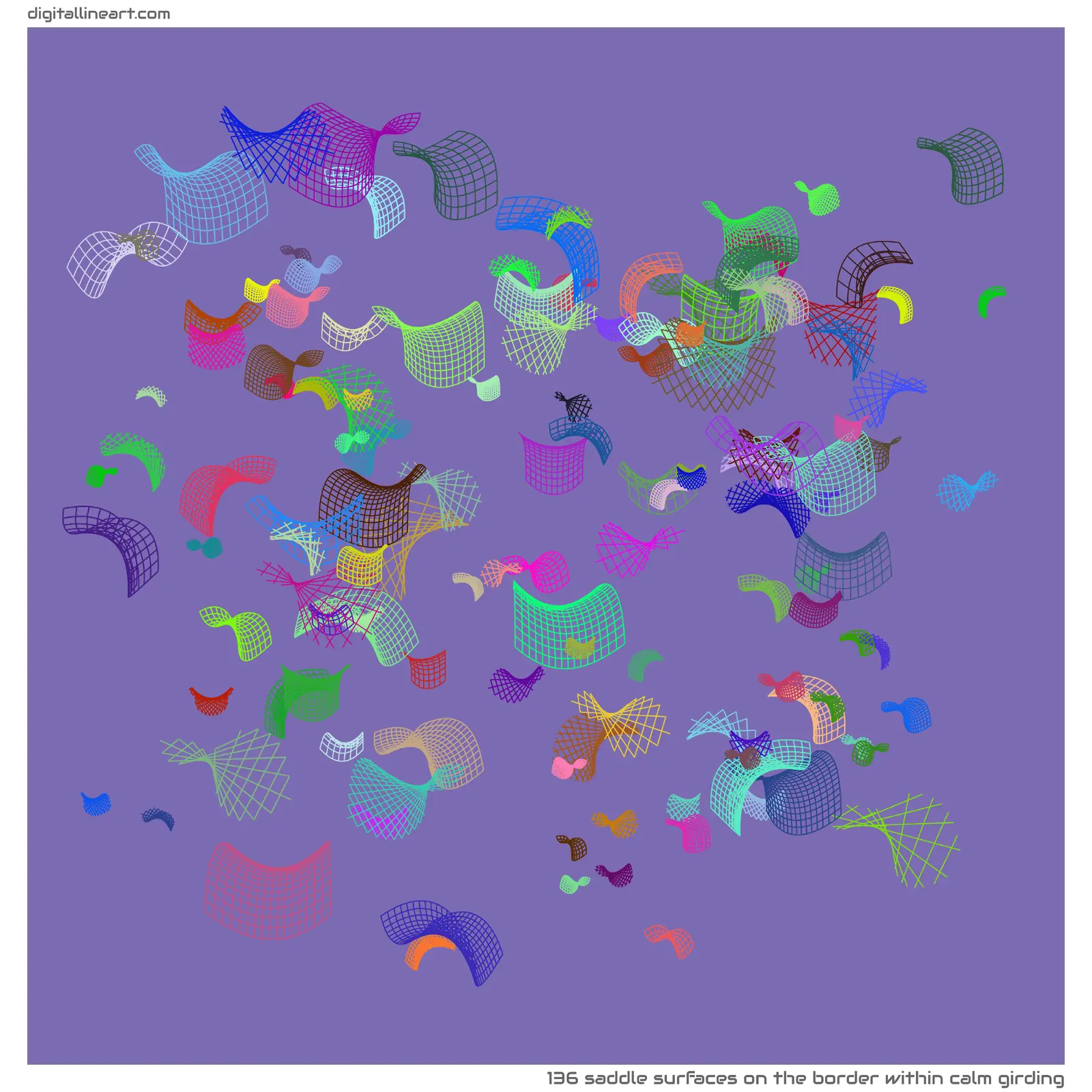 The Border within Calm Girding — 136 saddle surfaces