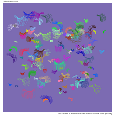 The Border within Calm Girding — 136 saddle surfaces
