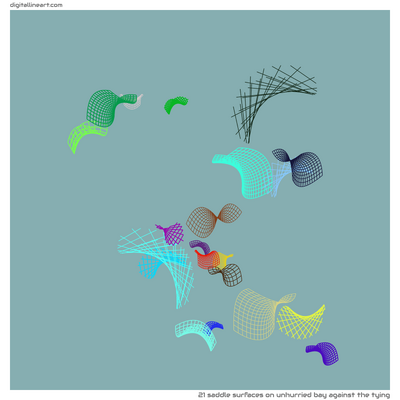 Unhurried Bay Against the Tying — 21 saddle surfaces
