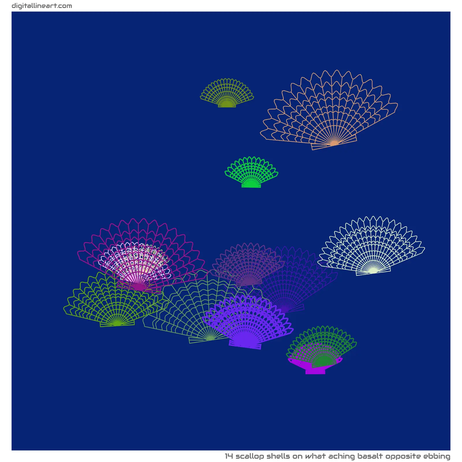 What Aching Basalt opposite Ebbing — 14 scallop shells
