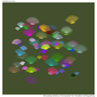 The Boulder for Forsaken Extinguishing — 63 scallop shells