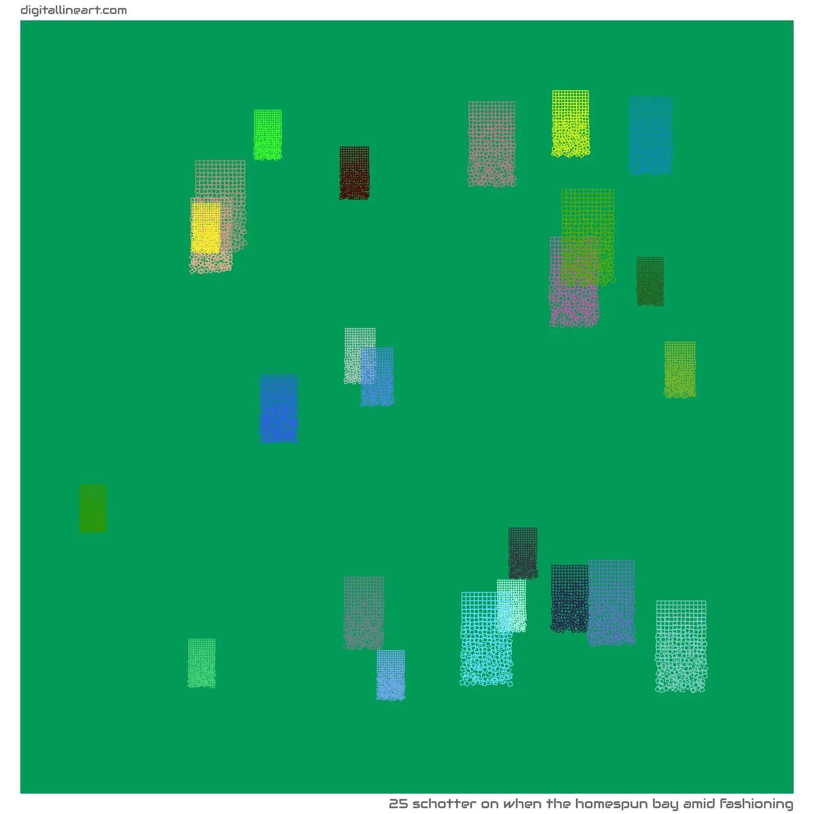 When the Homespun Bay amid Fashioning — Schotter, 25 elements