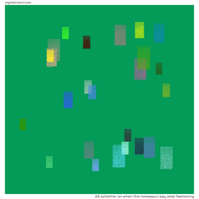 When the Homespun Bay amid Fashioning — Schotter, 25 elements