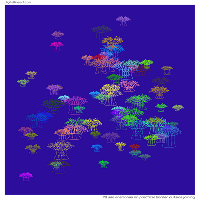 Practical Border outside Joining — 73 sea anemones