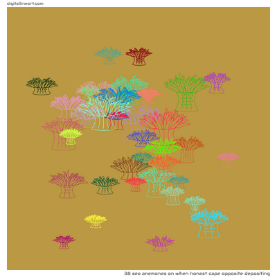 When Honest Cape opposite Depositing — 38 sea anemones