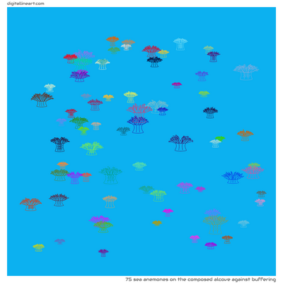 The Composed Alcove Against Buffering — 75 sea anemones