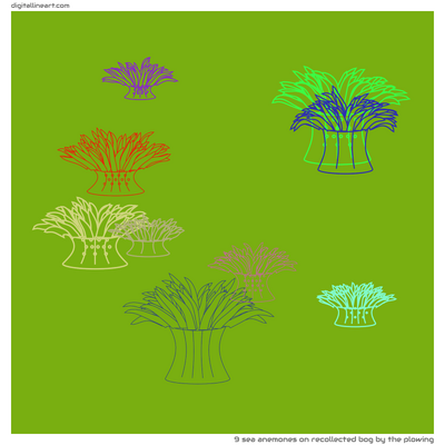 Recollected Bog by the Plowing — 9 sea anemones