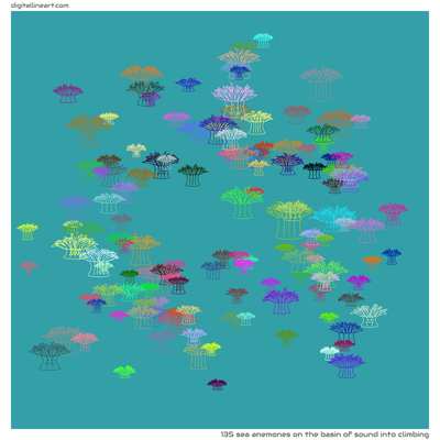 The Basin of Sound into Climbing — 135 sea anemones