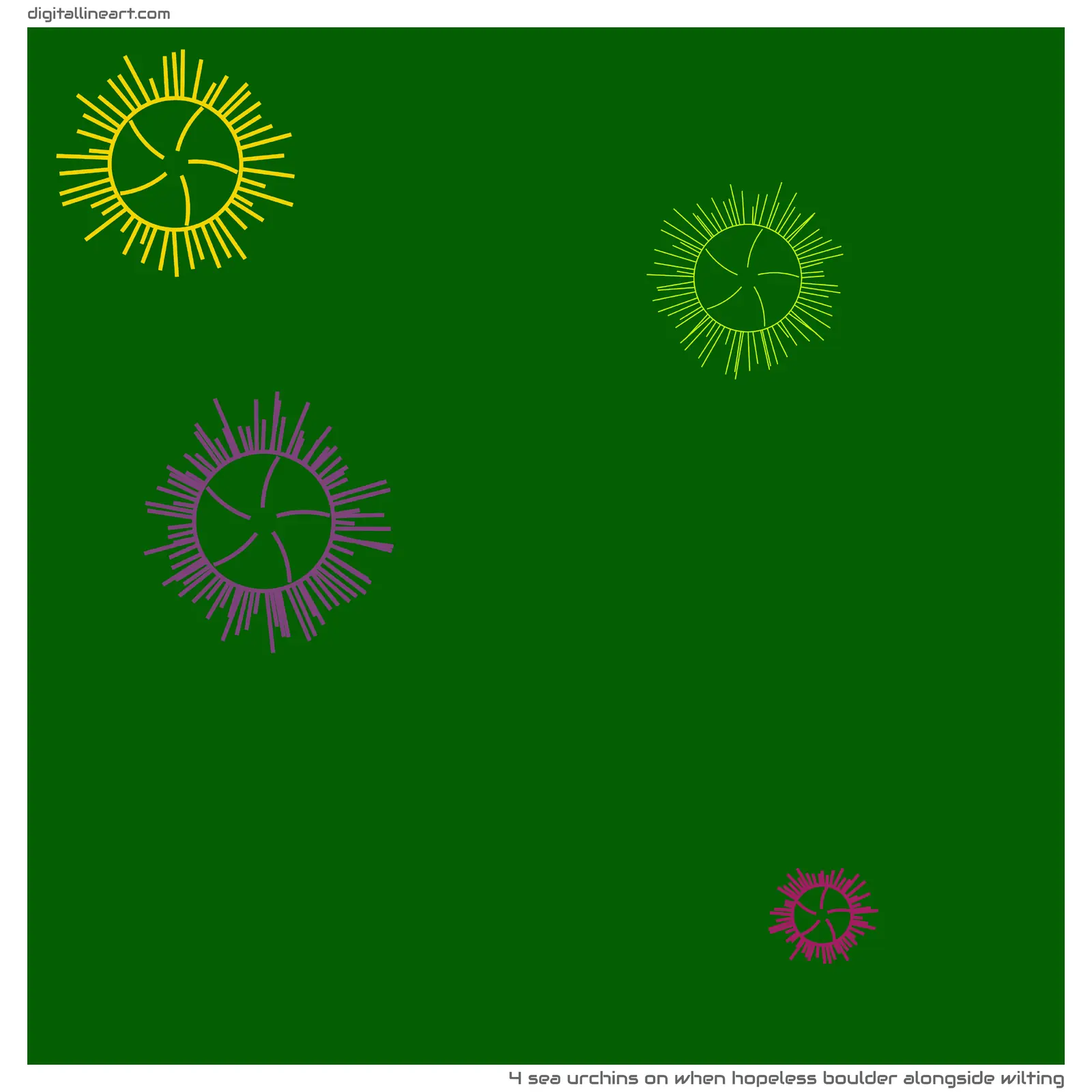 When Hopeless Boulder alongside Wilting — 4 sea urchins