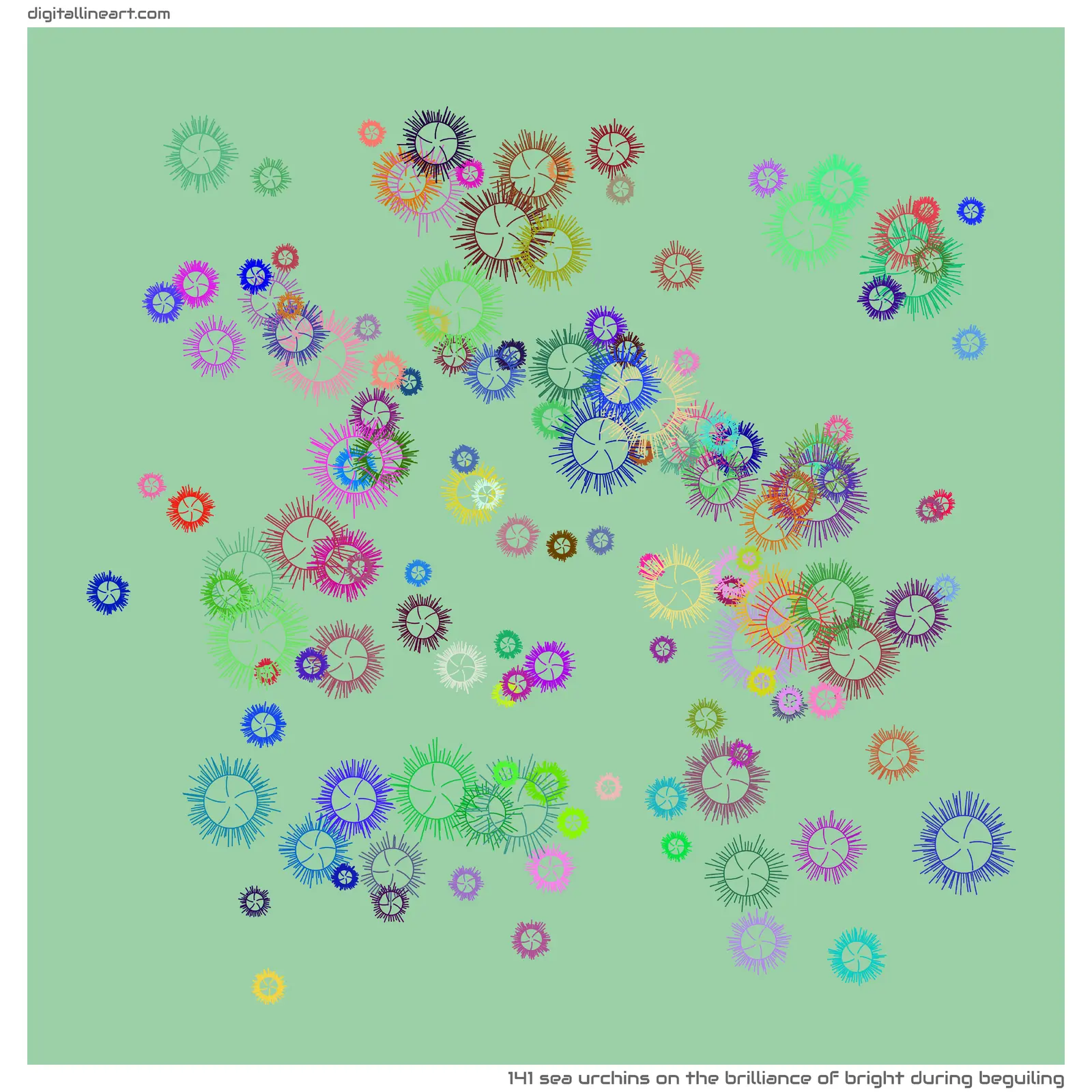 The Brilliance of Bright During Beguiling — 141 sea urchins