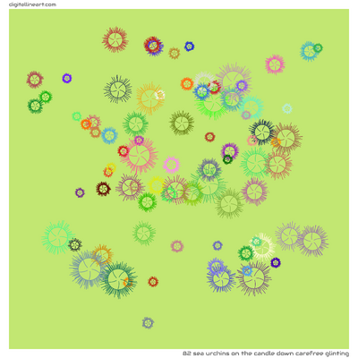 The Candle down Carefree Glinting — 82 sea urchins