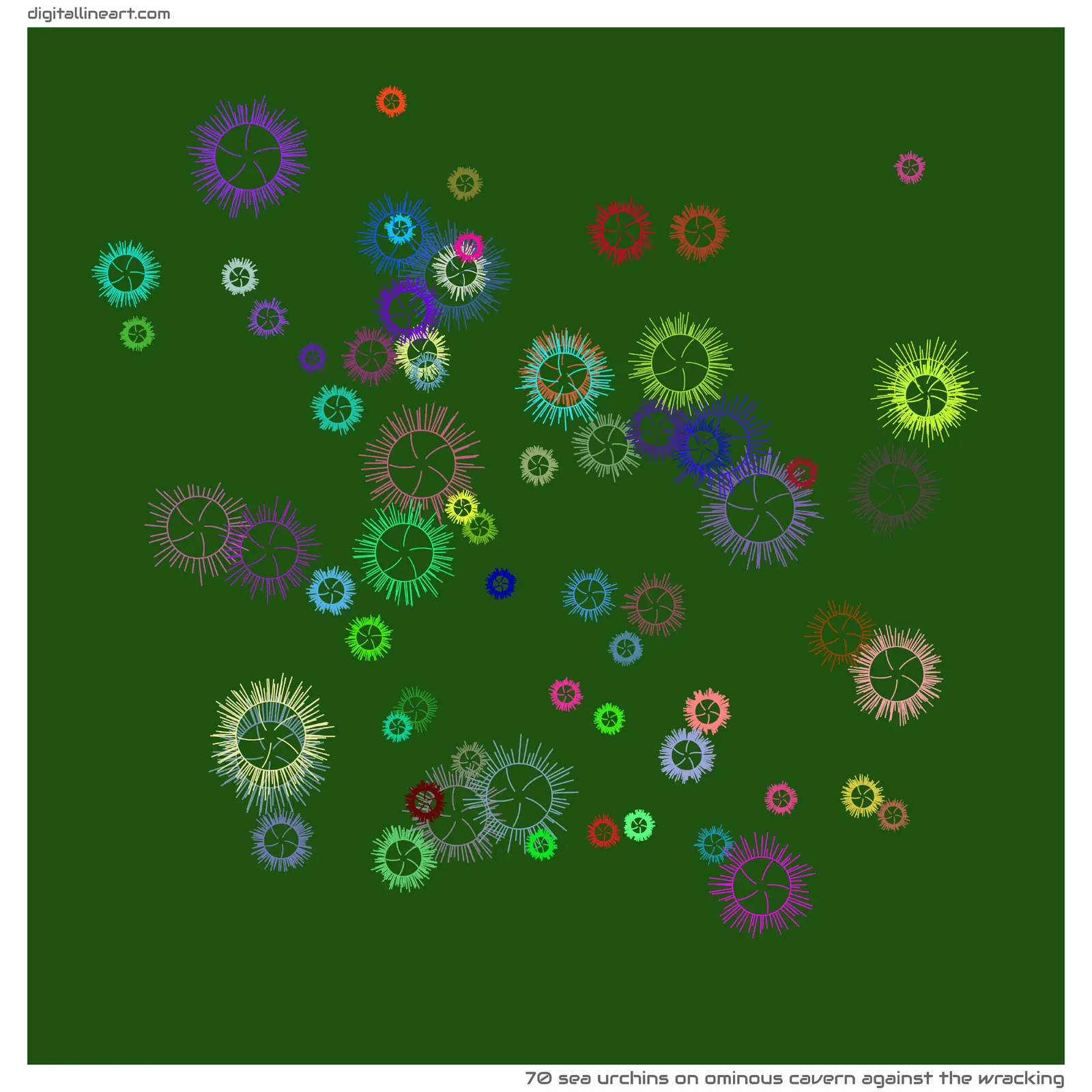 Ominous Cavern Against the Wracking — 70 sea urchins