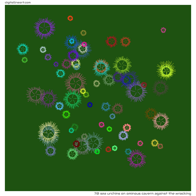 Ominous Cavern Against the Wracking — 70 sea urchins