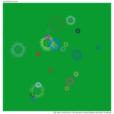 The Grave-toned Basin without Tracing — 22 sea urchins