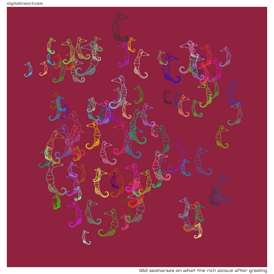 What the Rich Alcove after Grading — 102 seahorses
