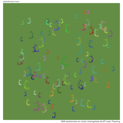 What Changeless Bluff near Flowing — 100 seahorses