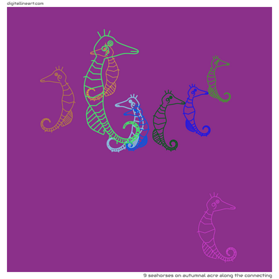 Autumnal Acre along the Connecting — 9 seahorses