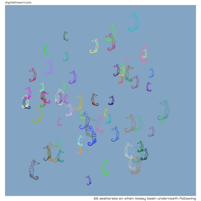 When Mossy Basin underneath Following — 66 seahorses