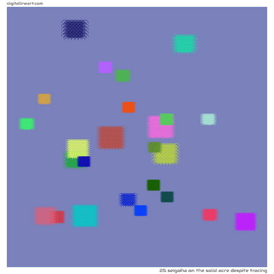 The Solid Acre despite Tracing — Seigaiha, 25 elements